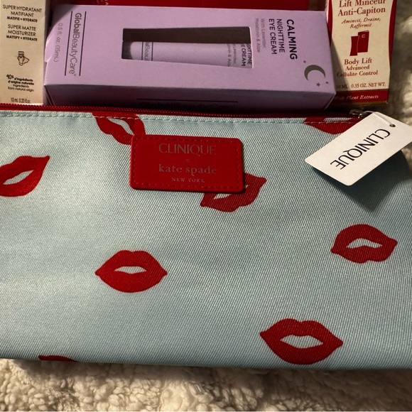Clinique x Kate Spade Cosmetic Bag + Sephora & Clarins Beauty Bundle (New!) - Picture 5 of 7